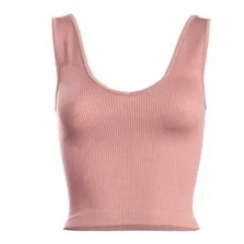 Mauve Ribbed Tank Top - Picture 2 of 2
